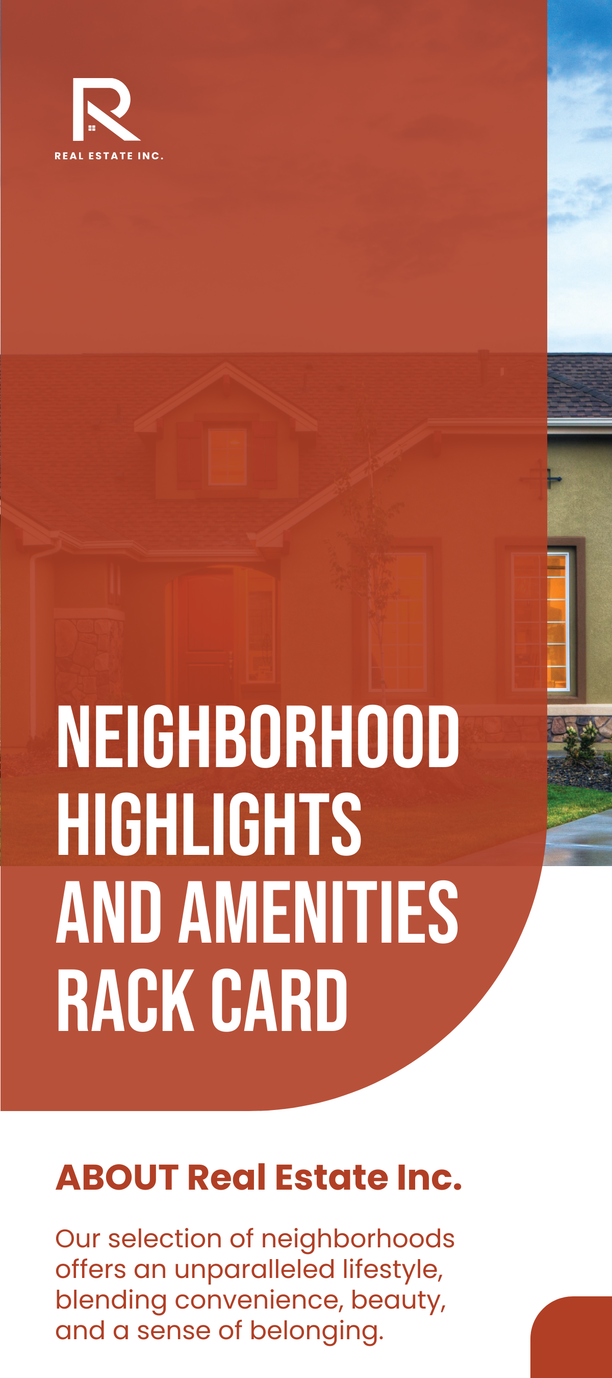 Neighborhood Highlights and Amenities Rack Card Template
