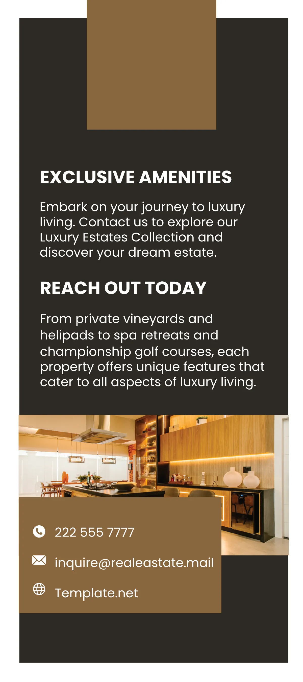 Free Luxury Estates Collection Rack Card Template to Edit Online
