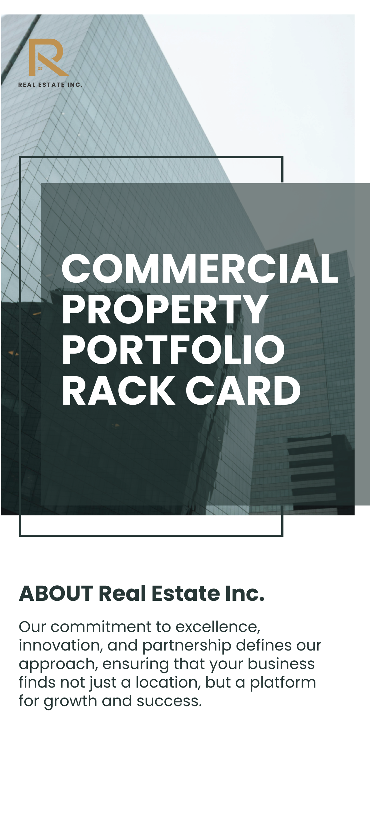 Commercial Property Portfolio Rack Card Template