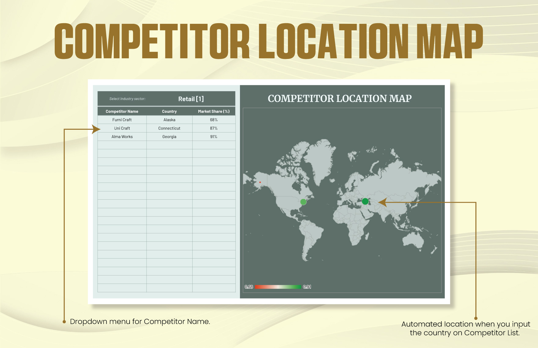 Competitor Location Map Template