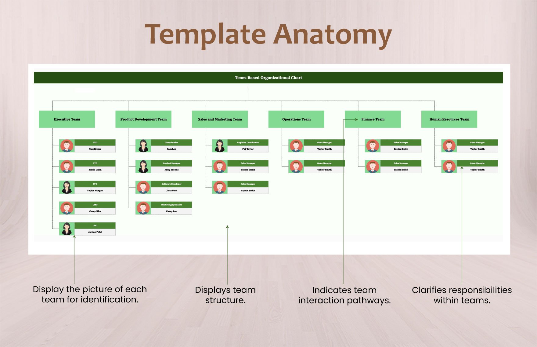 Team-Based Organizational Chart Template