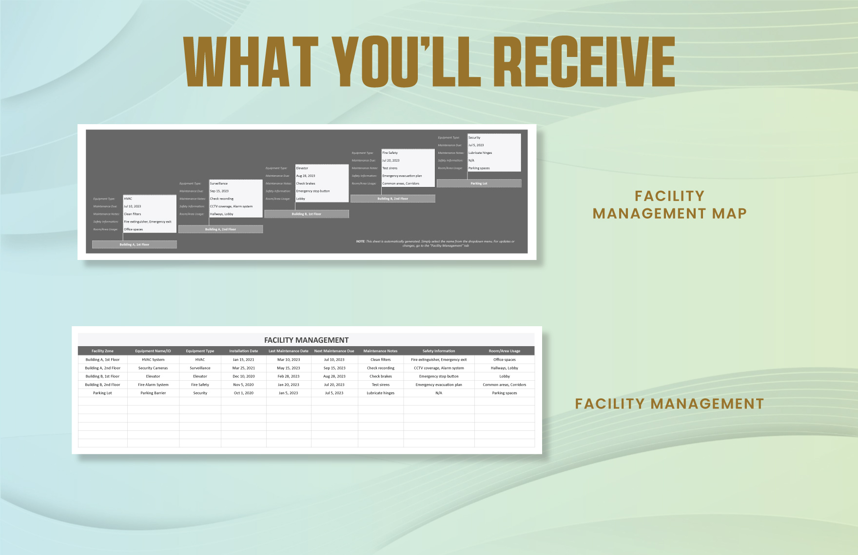 Facility Management Map Template