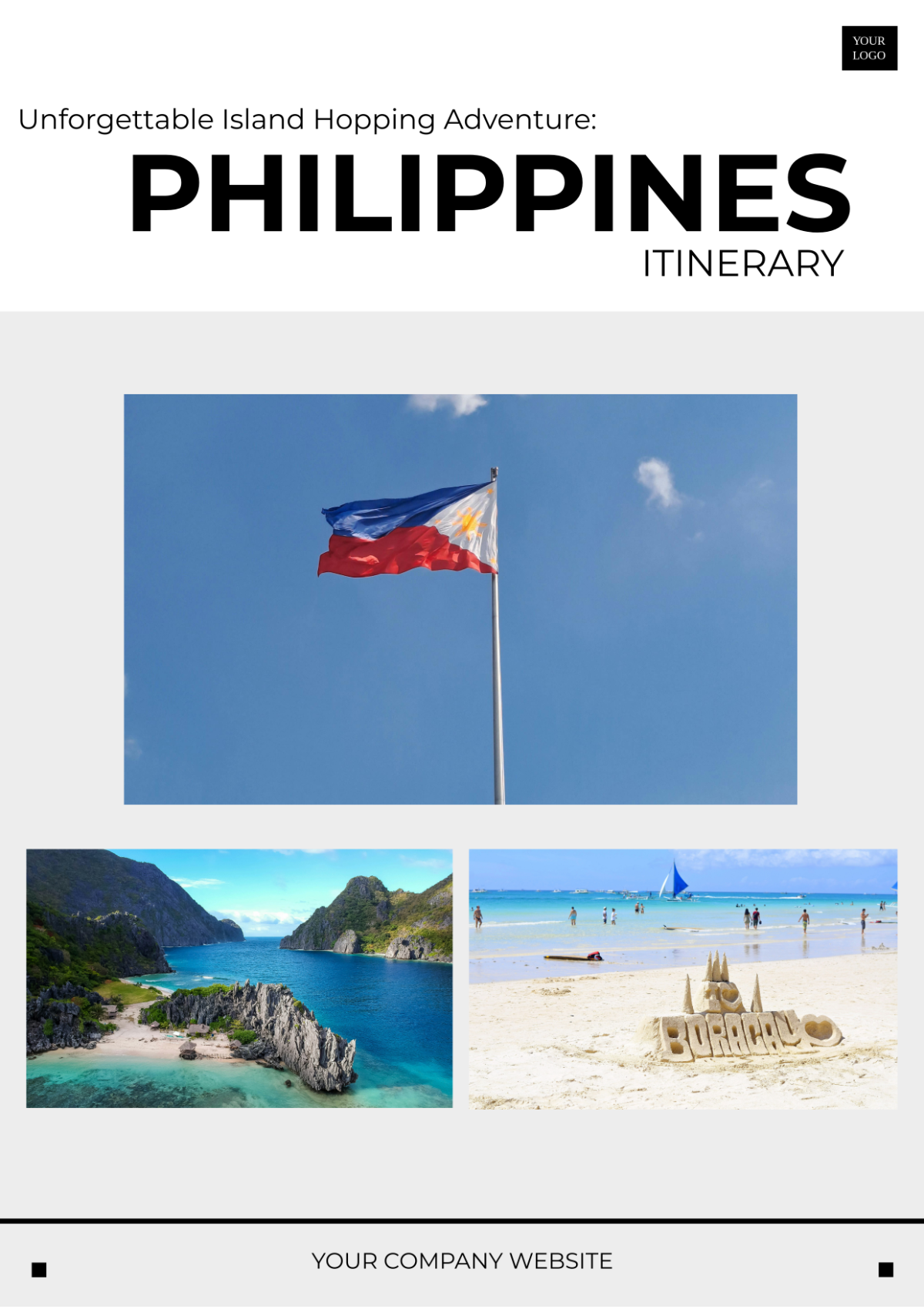 Philippines Island Hopping Itinerary Template - Edit Online & Download