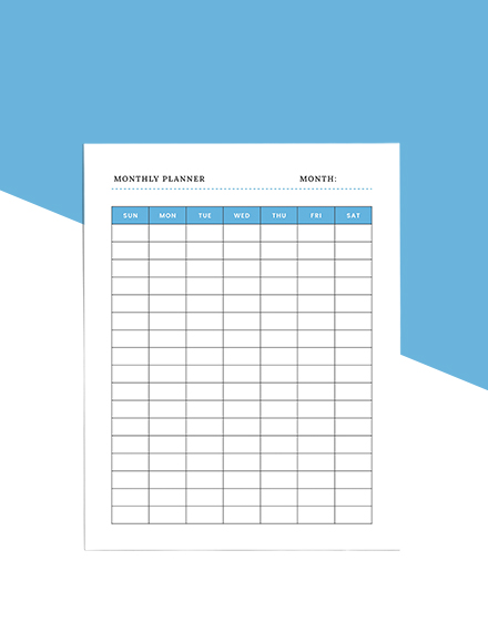 Printable Planner Example