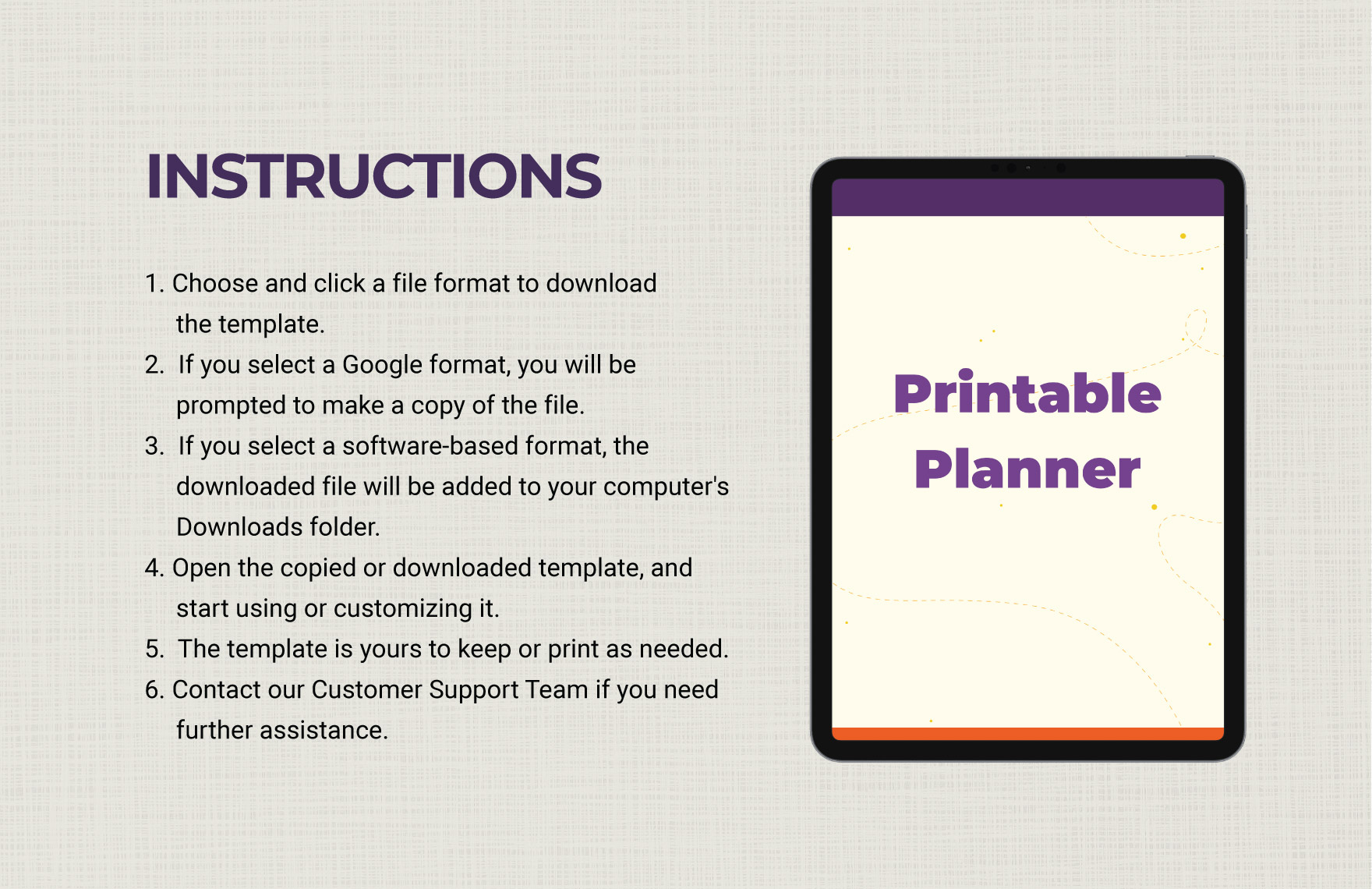 Printable Planner Template