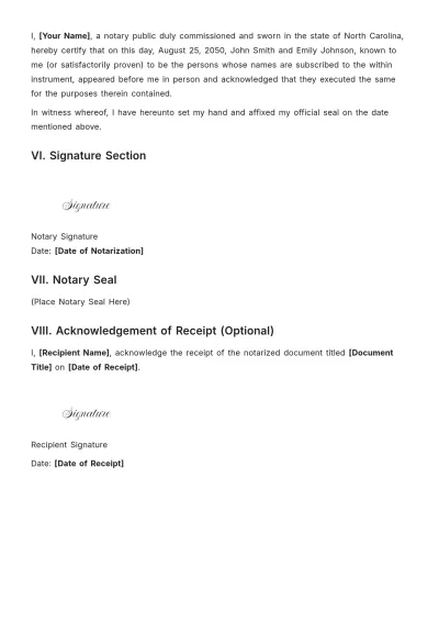 Free Basic Notary Template to Edit Online