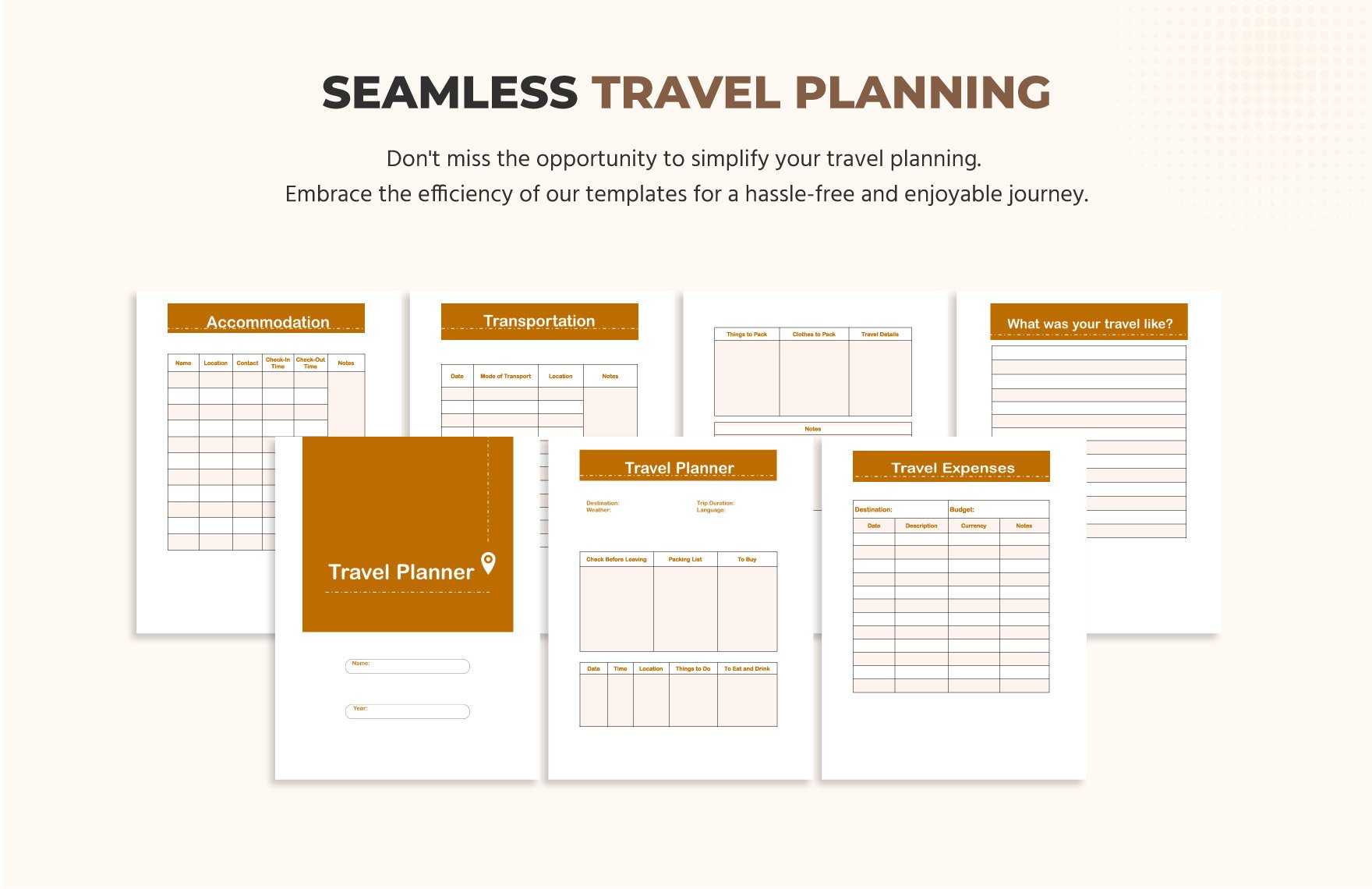 Travel Planner Template
