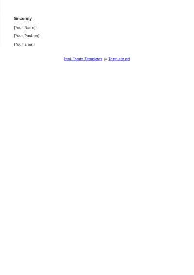 Free Real Estate Investment Property Cover Letter Template to Edit Online