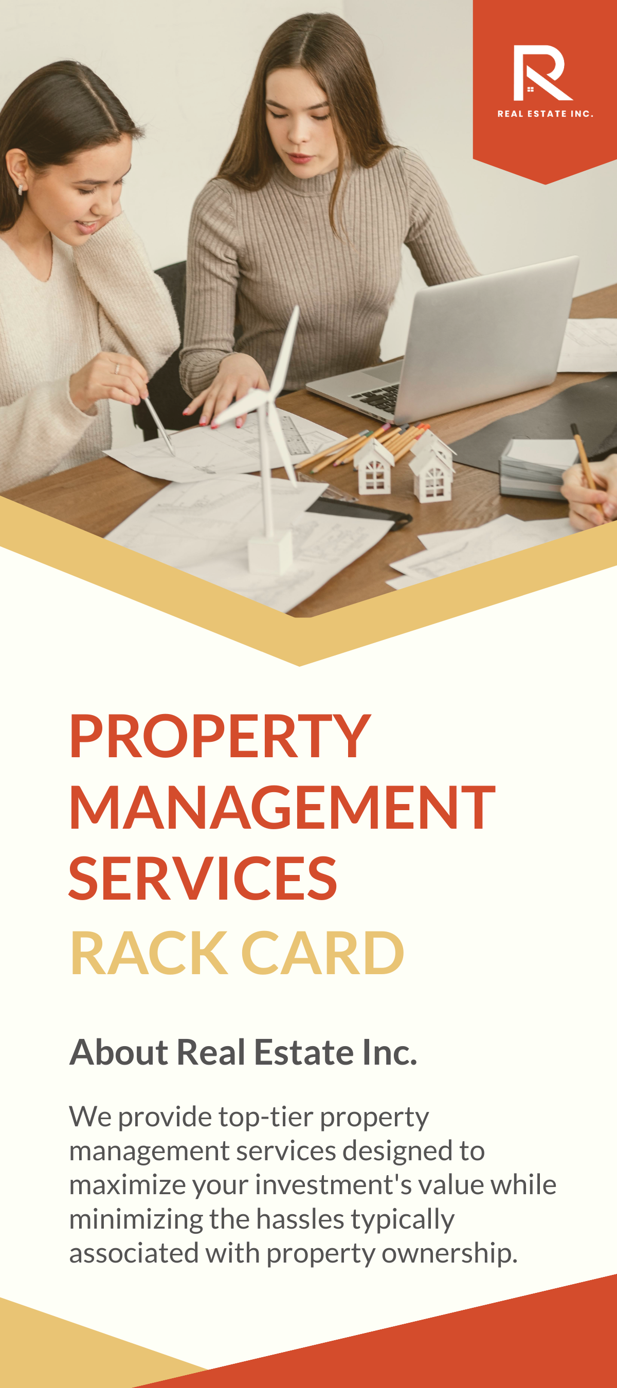 Free Property Management Services Rack Card Template