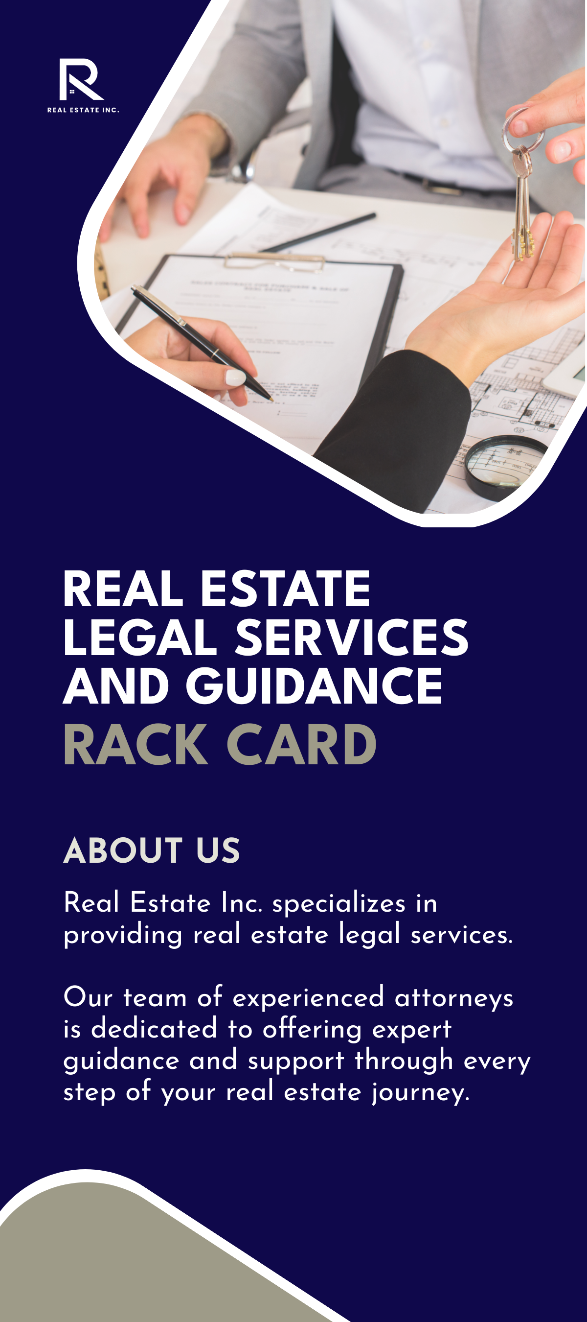 Free Real Estate Legal Services and Guidance Rack Card Template