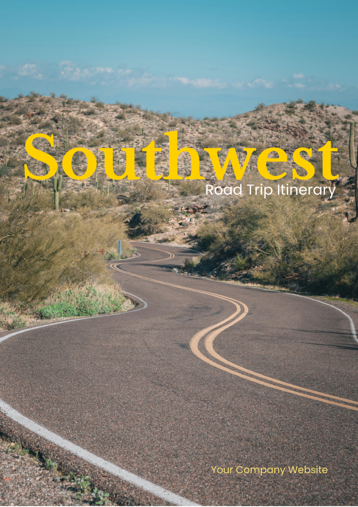 Southwest Road Trip Itinerary Template