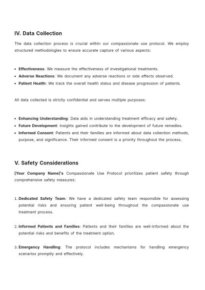 Free Compassionate Use Protocol Template to Edit Online