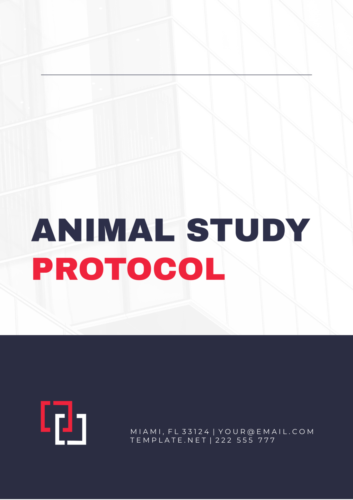 Animal Study Protocol Template