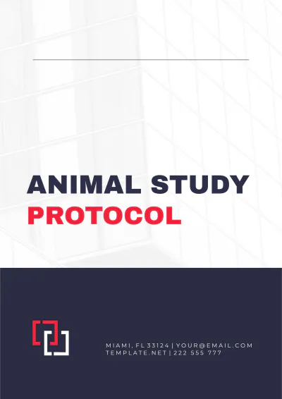 Free Animal Study Protocol Template to Edit Online