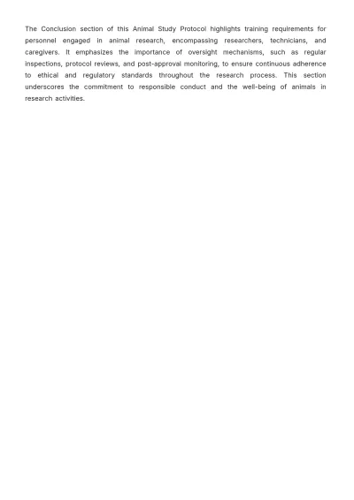 Free Animal Study Protocol Template to Edit Online