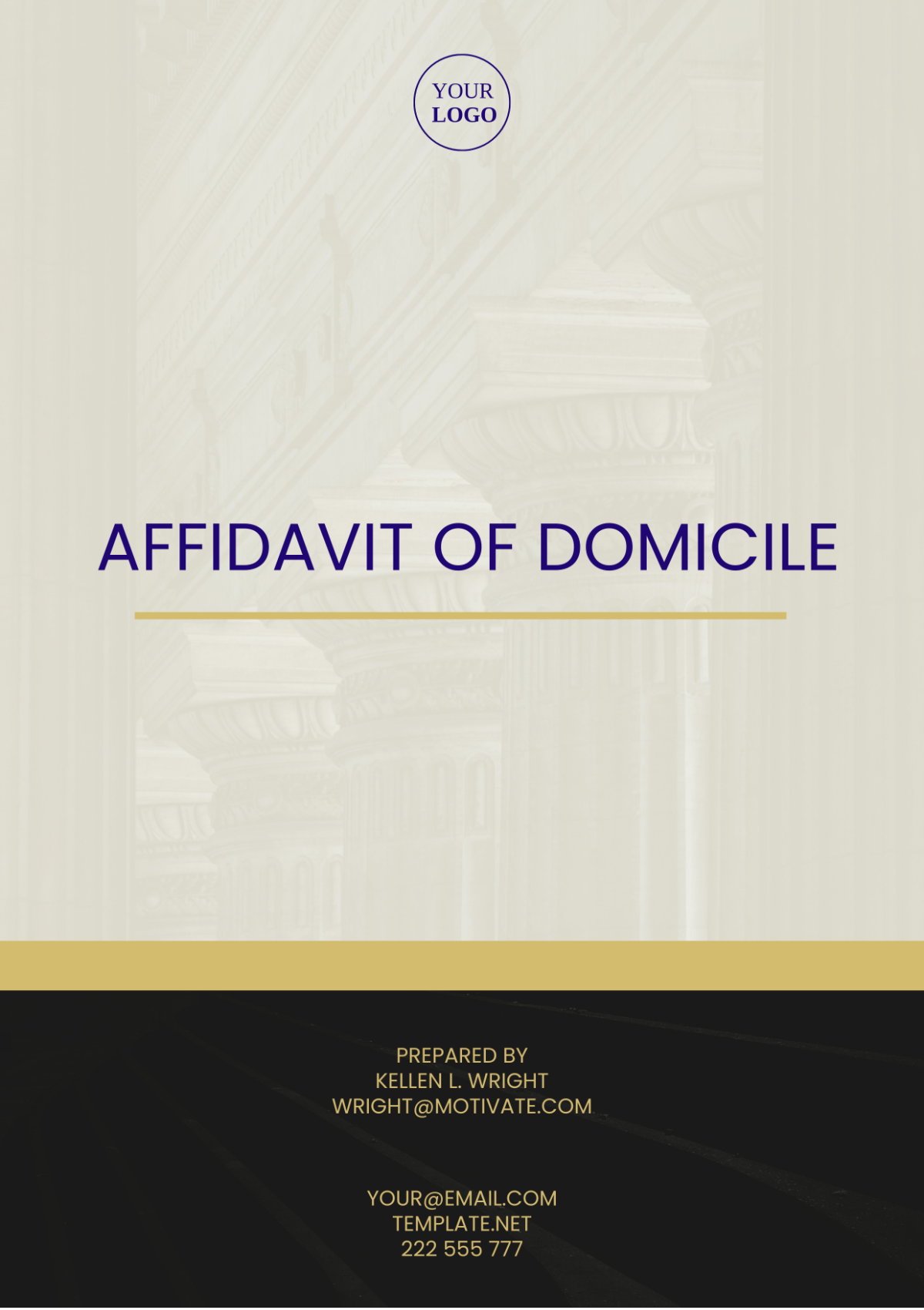 Indiana Affidavit of Domicile Template - Edit Online & Download