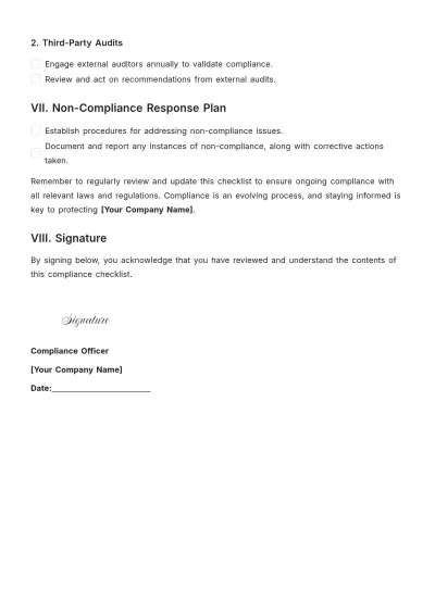 Free Basic Compliance Template to Edit Online