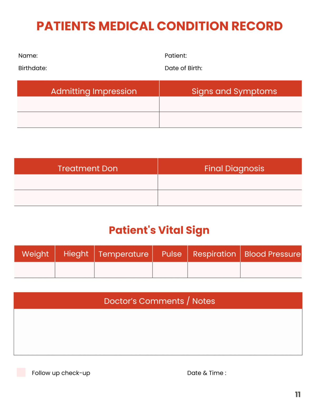 Free Emergency Planner Template to Edit Online