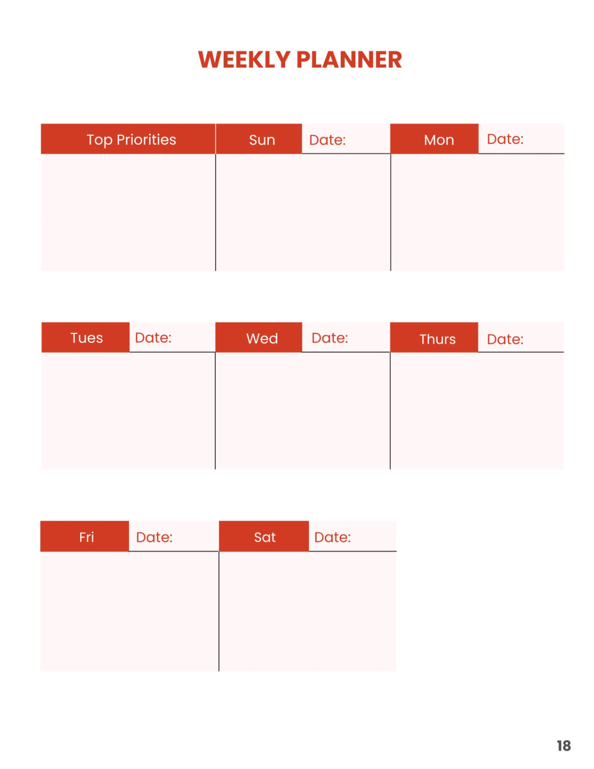 Free Emergency Planner Template to Edit Online