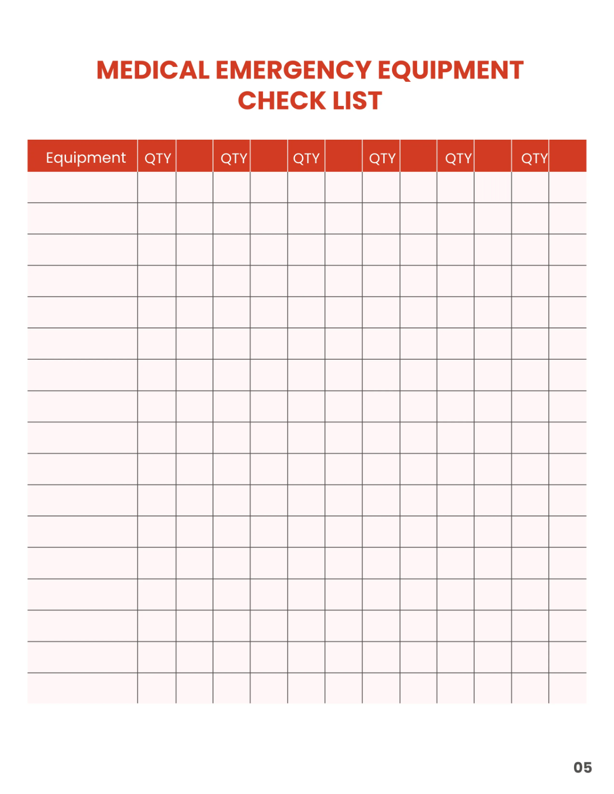 Free Emergency Planner Template to Edit Online