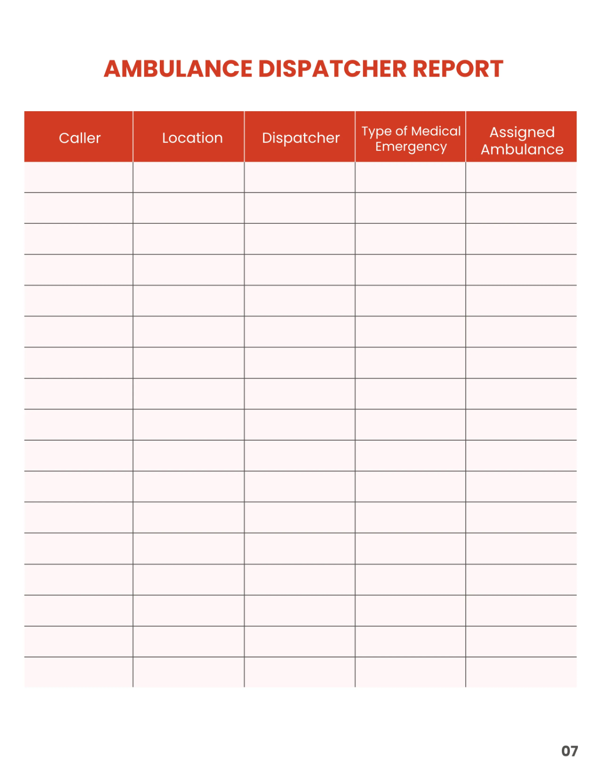 Free Emergency Planner Template to Edit Online