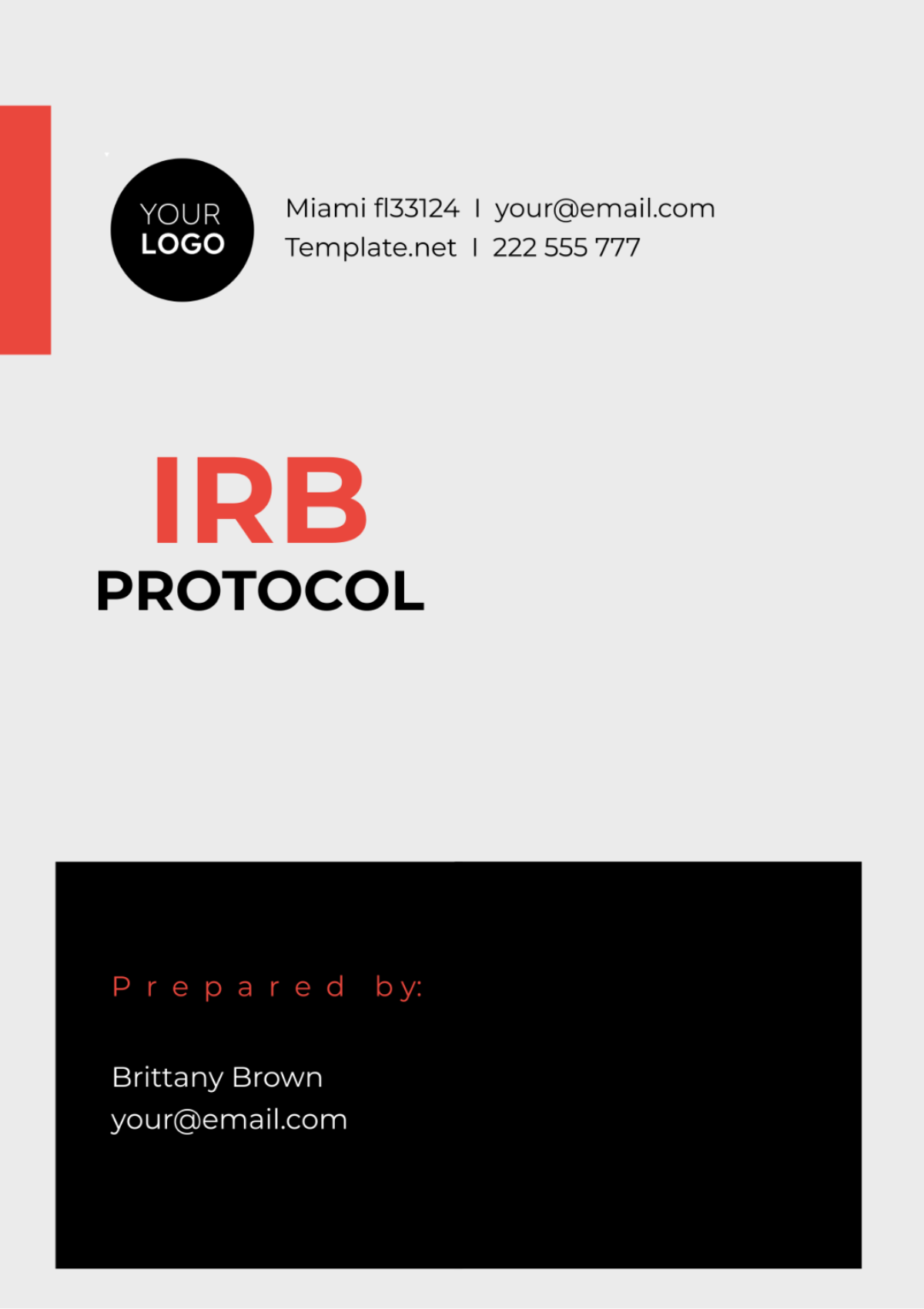 Irb Protocol Template