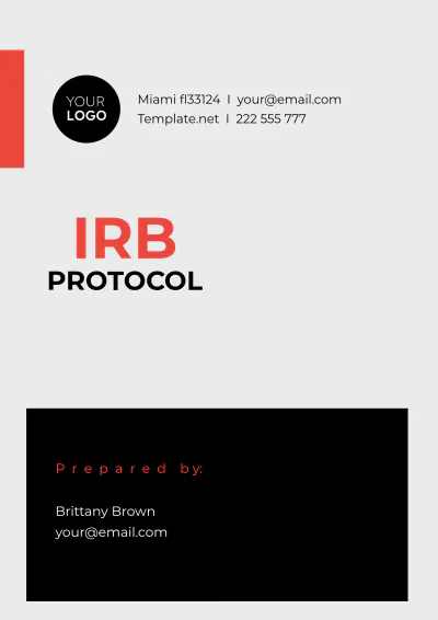 Free Irb Protocol Template to Edit Online