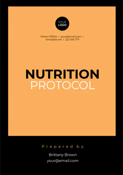 Free Nutrition Protocol Template to Edit Online