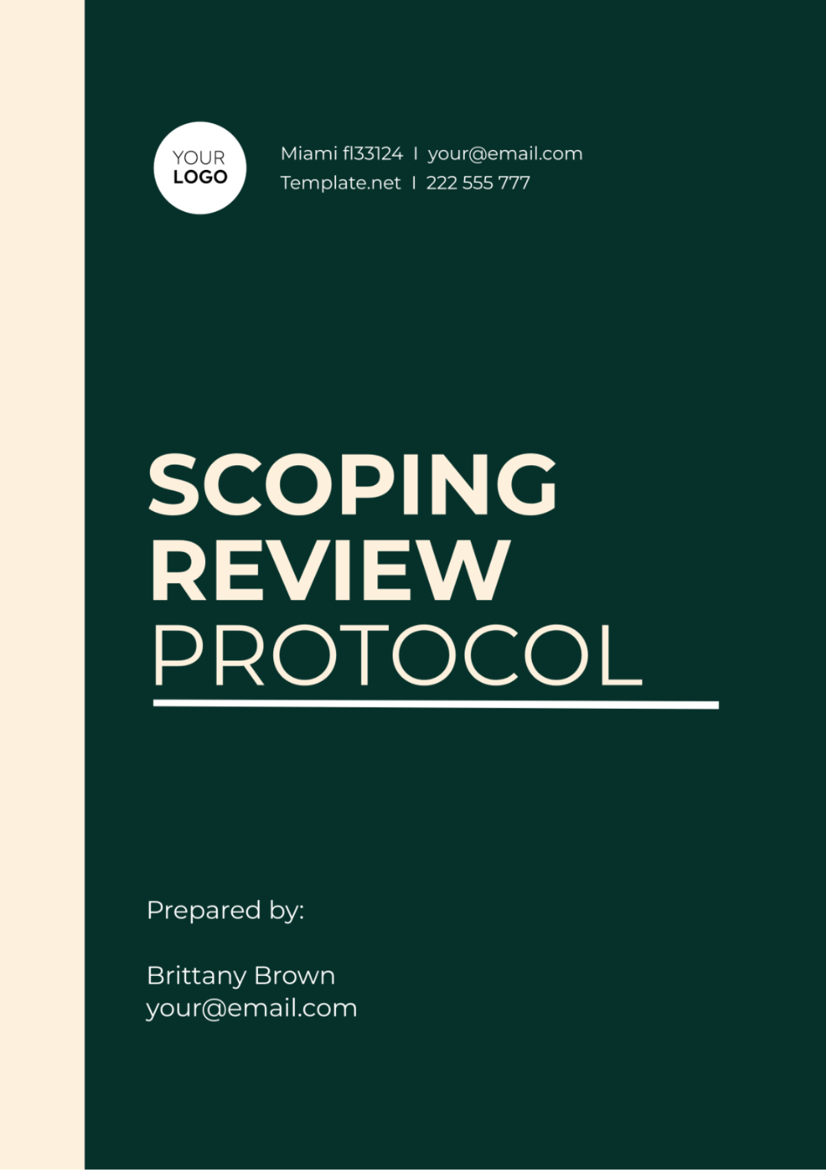 Scoping Review Protocol Template