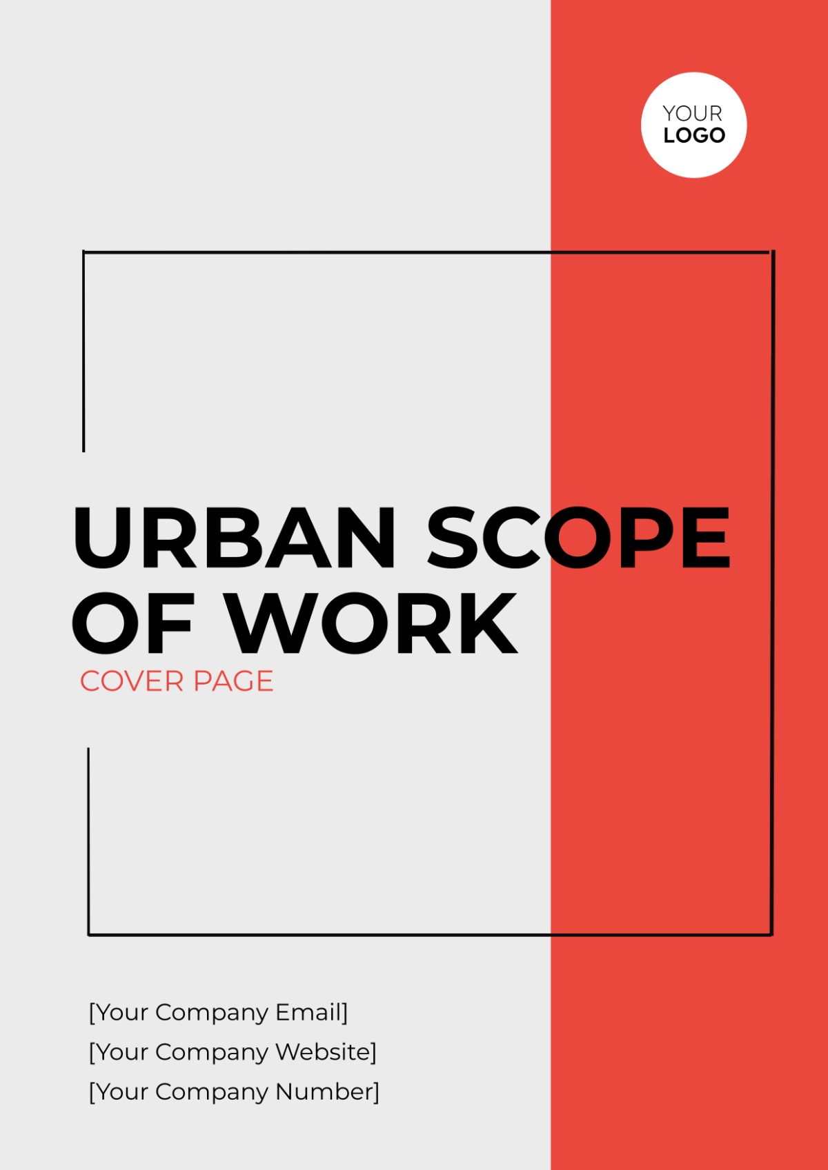 Urban Scope of Work Cover Page