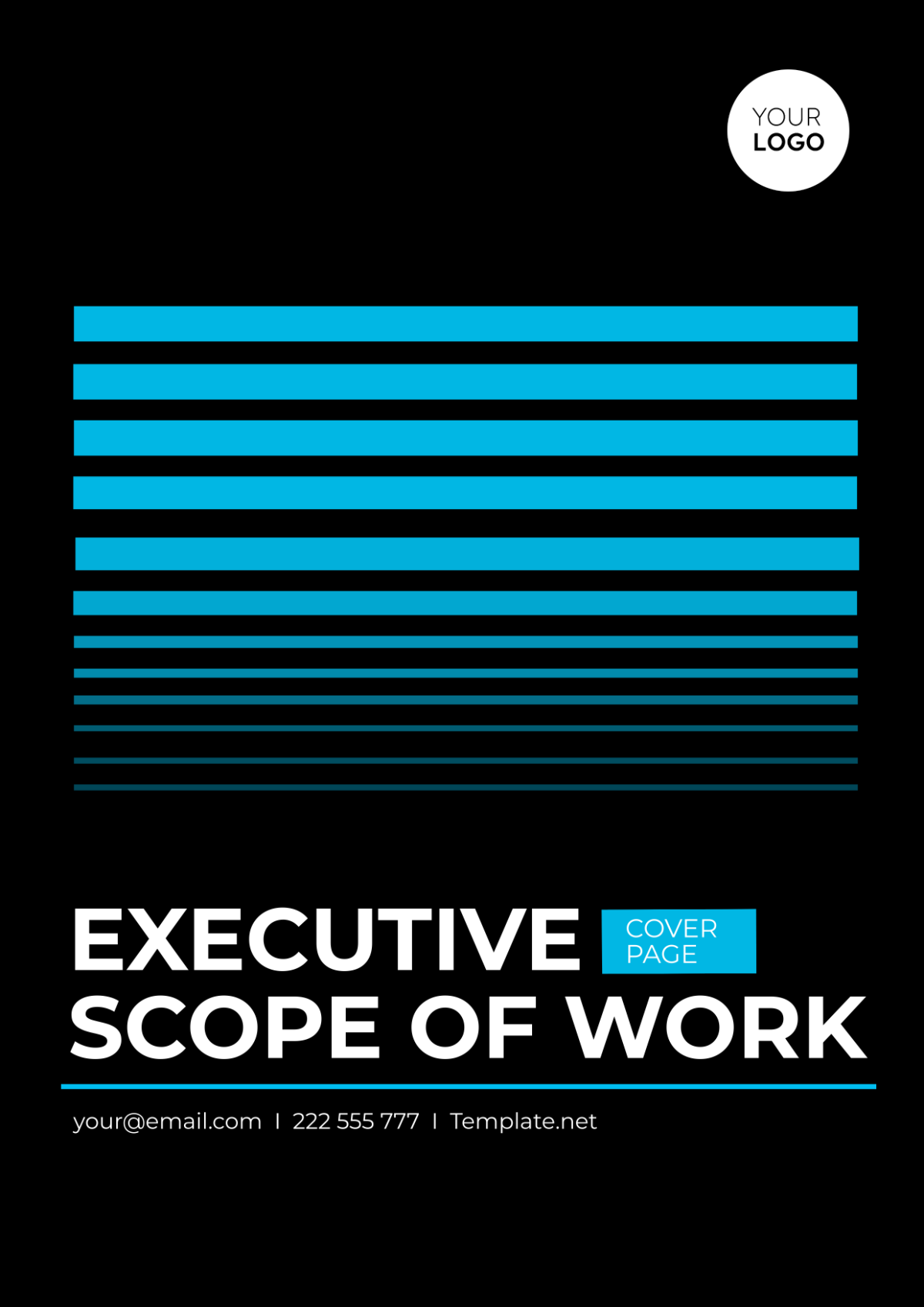 Executive Scope of Work Cover Page Template