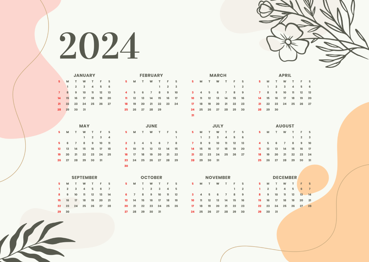 Free Calendar Template - Edit Online & Download