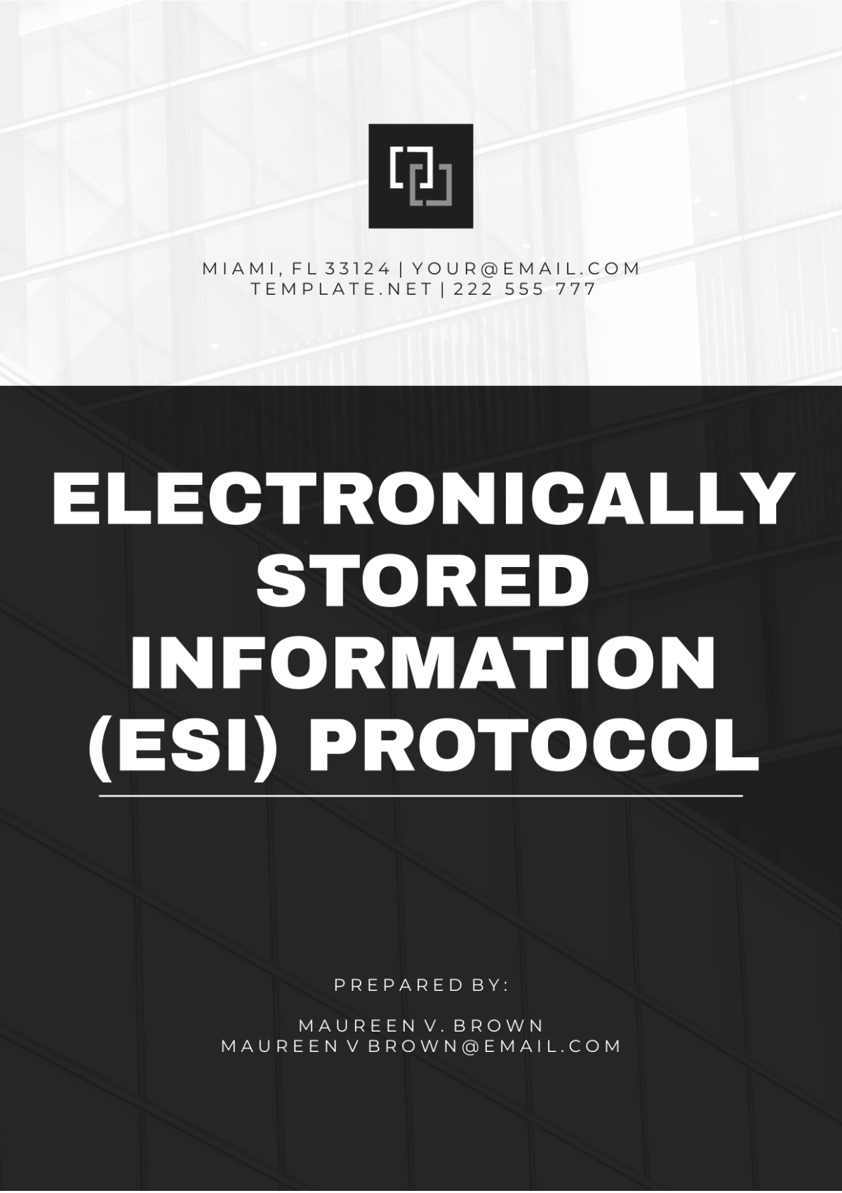 Electronically Stored Information (Esi) Protocol Template