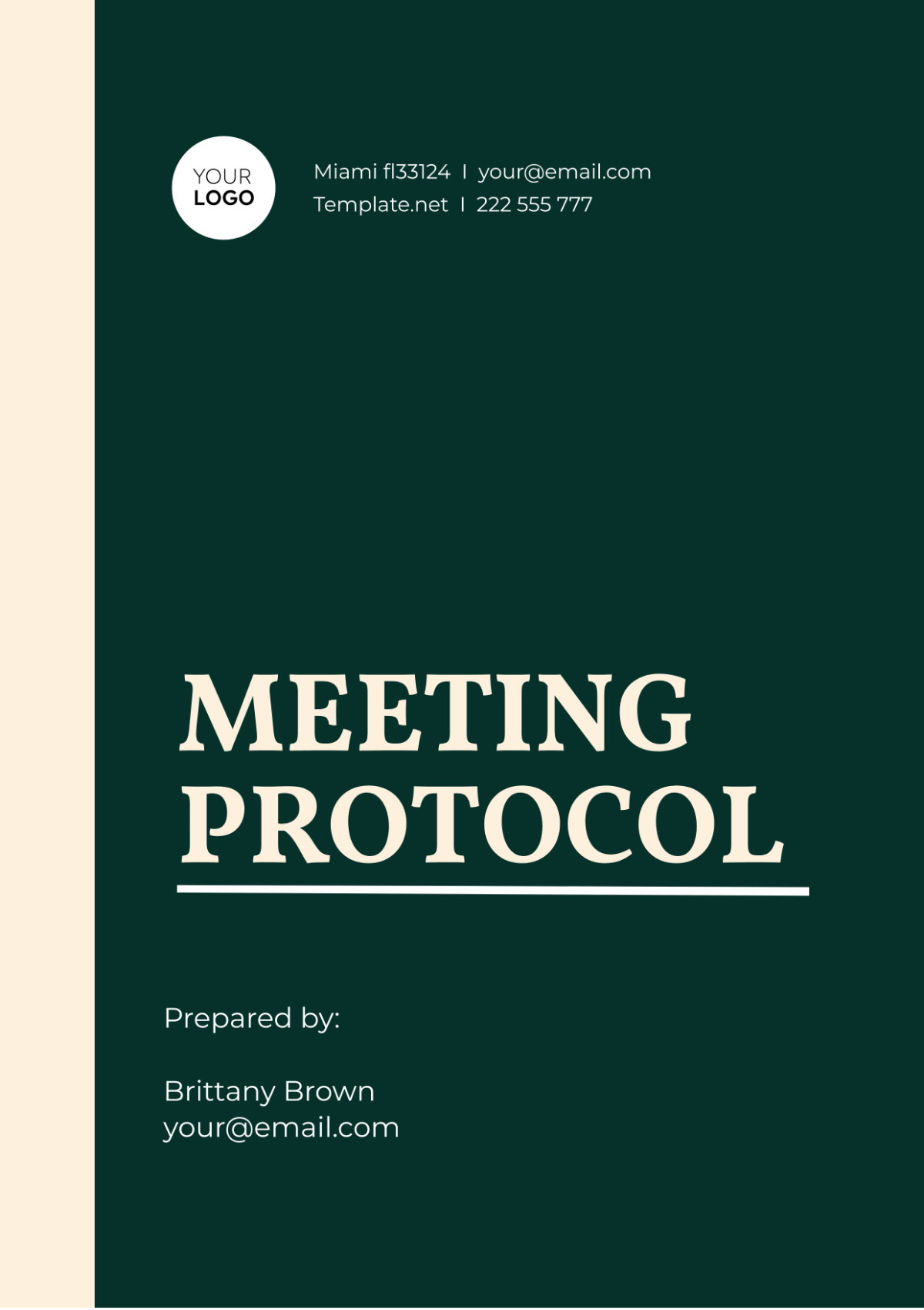 Meeting Protocol Template