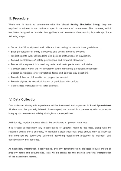 Free Experiment Protocol Template to Edit Online