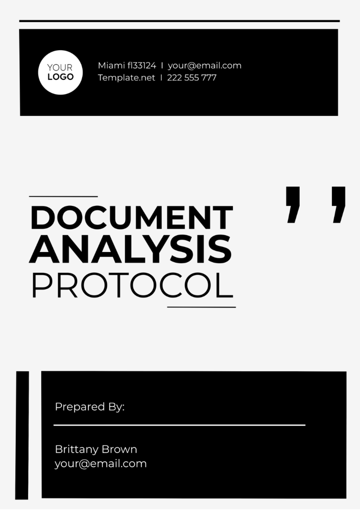 Document Analysis Protocol Template