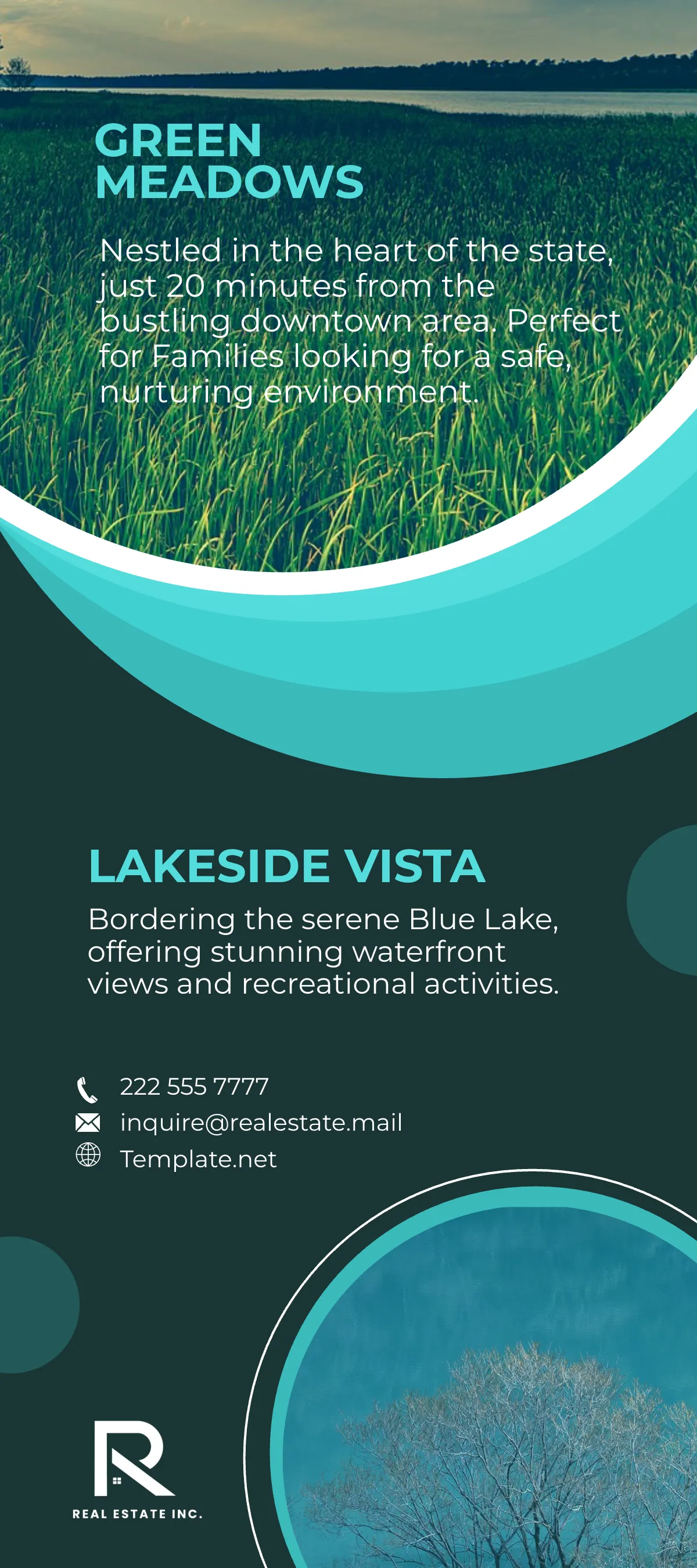 Free Suburban Community Profiles Rack Card Template to Edit Online