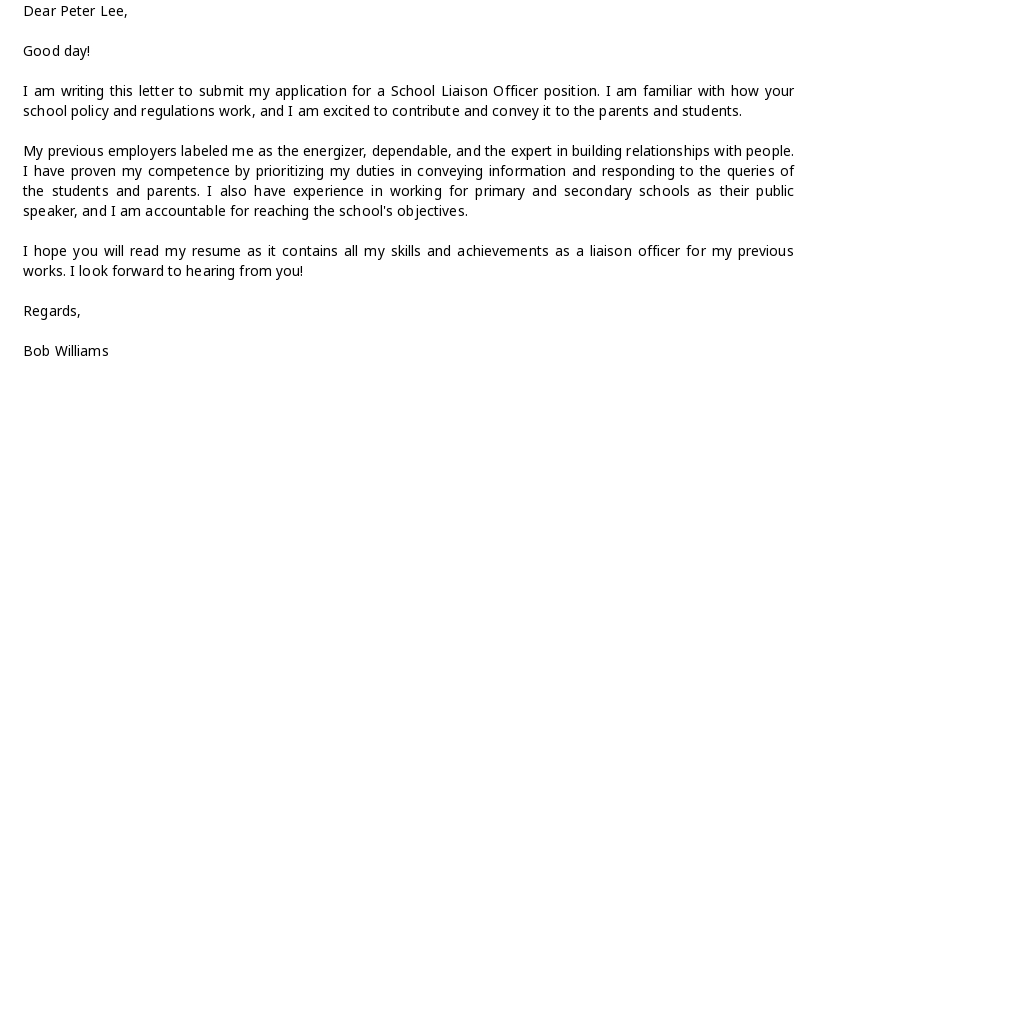 Free School Liaison Officer Cover Letter Template.jpe