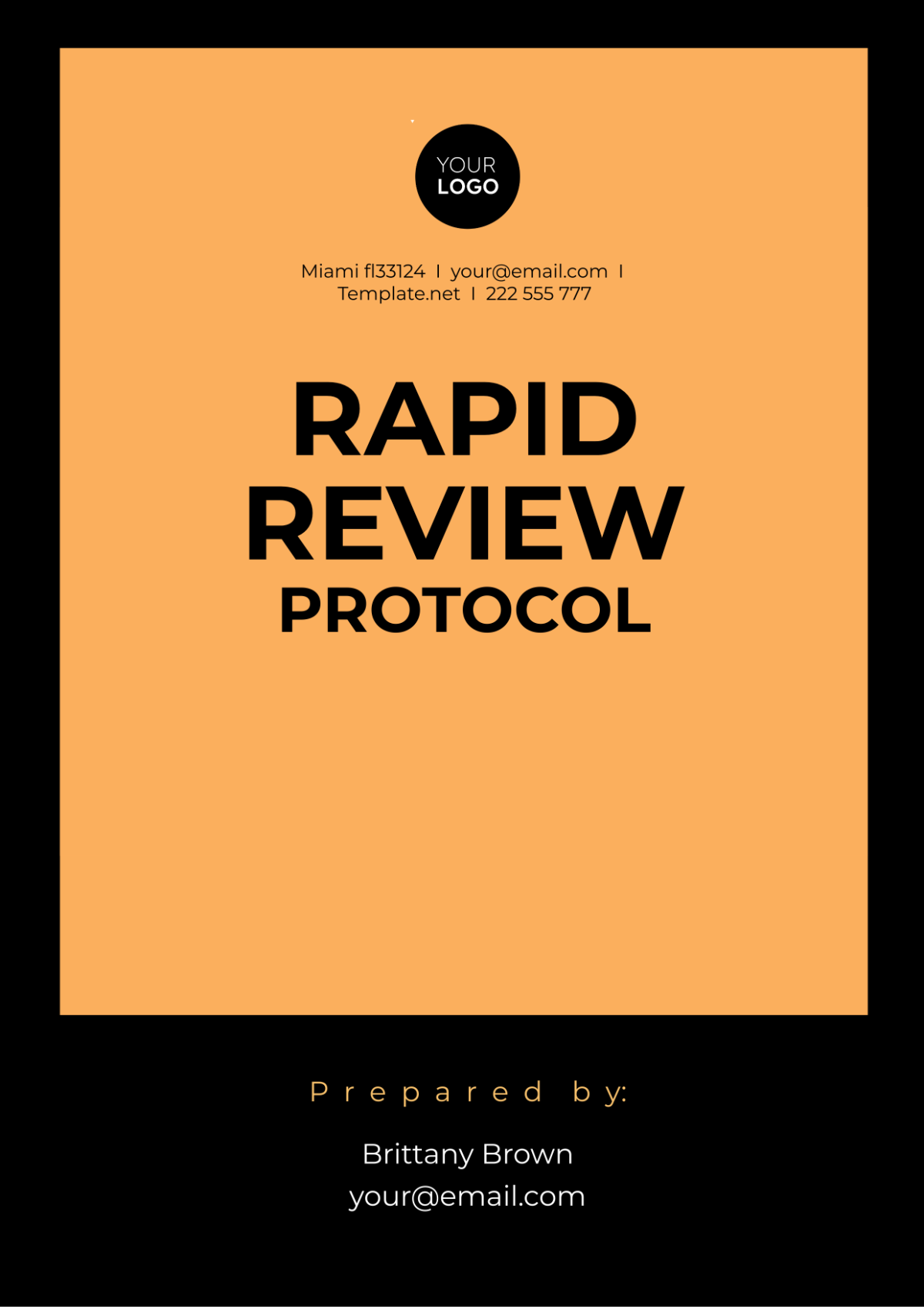 Rapid Review Protocol Template