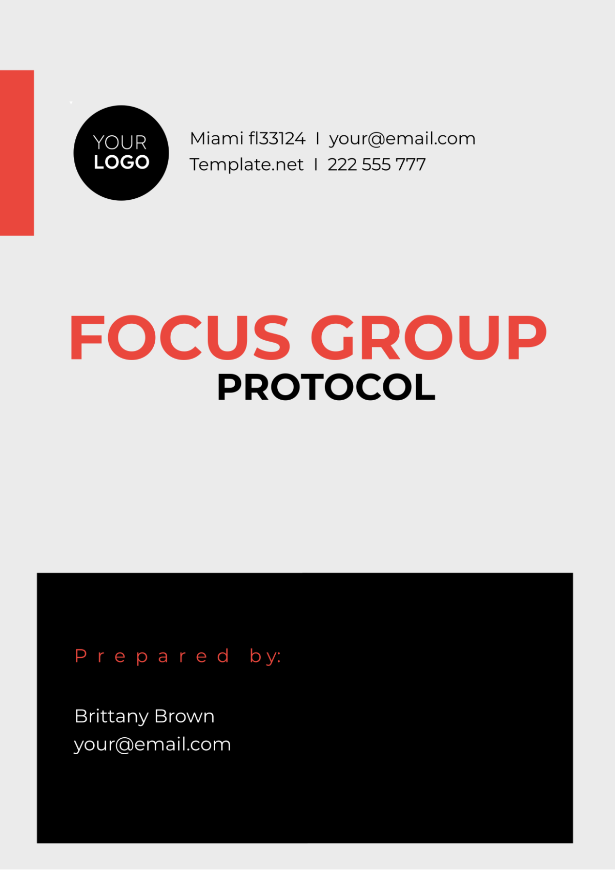 Focus Group Protocol Template
