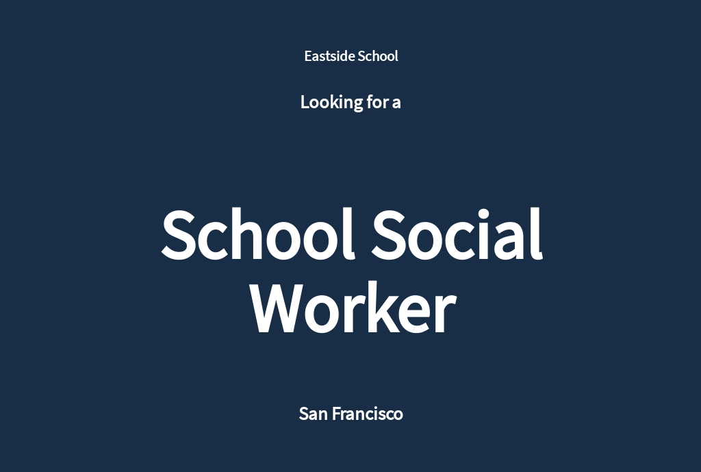 Free School Social Worker Job Ad and Description Template.jpe