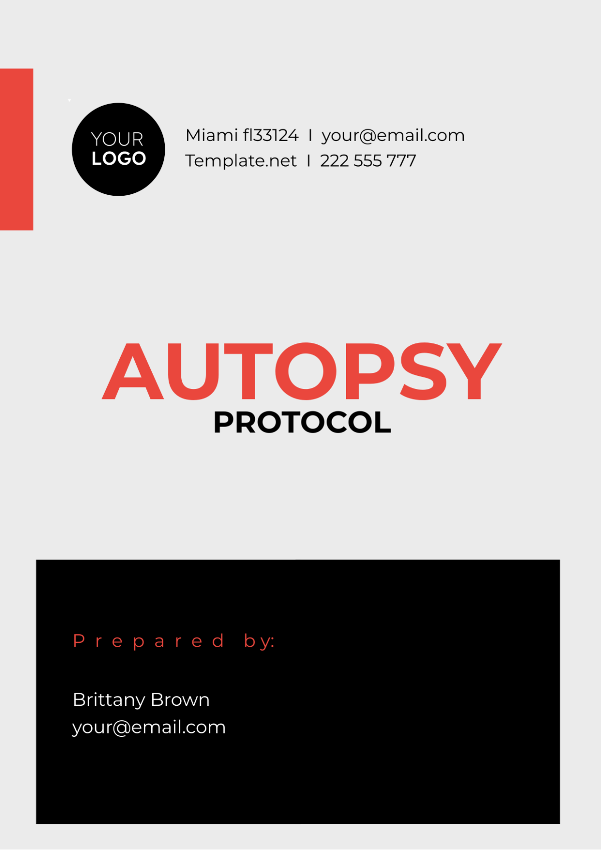 Autopsy Protocol Template