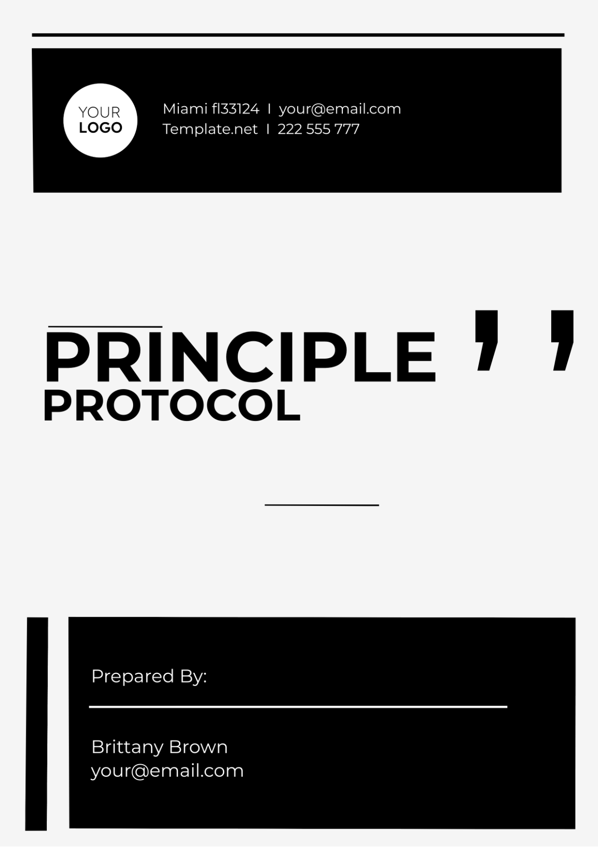 Principle Protocol Template - Edit Online & Download