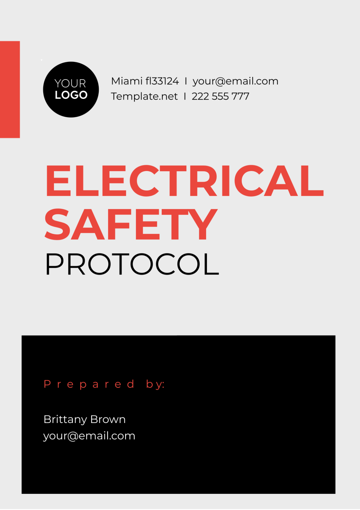 Electrical Safety Protocol Template