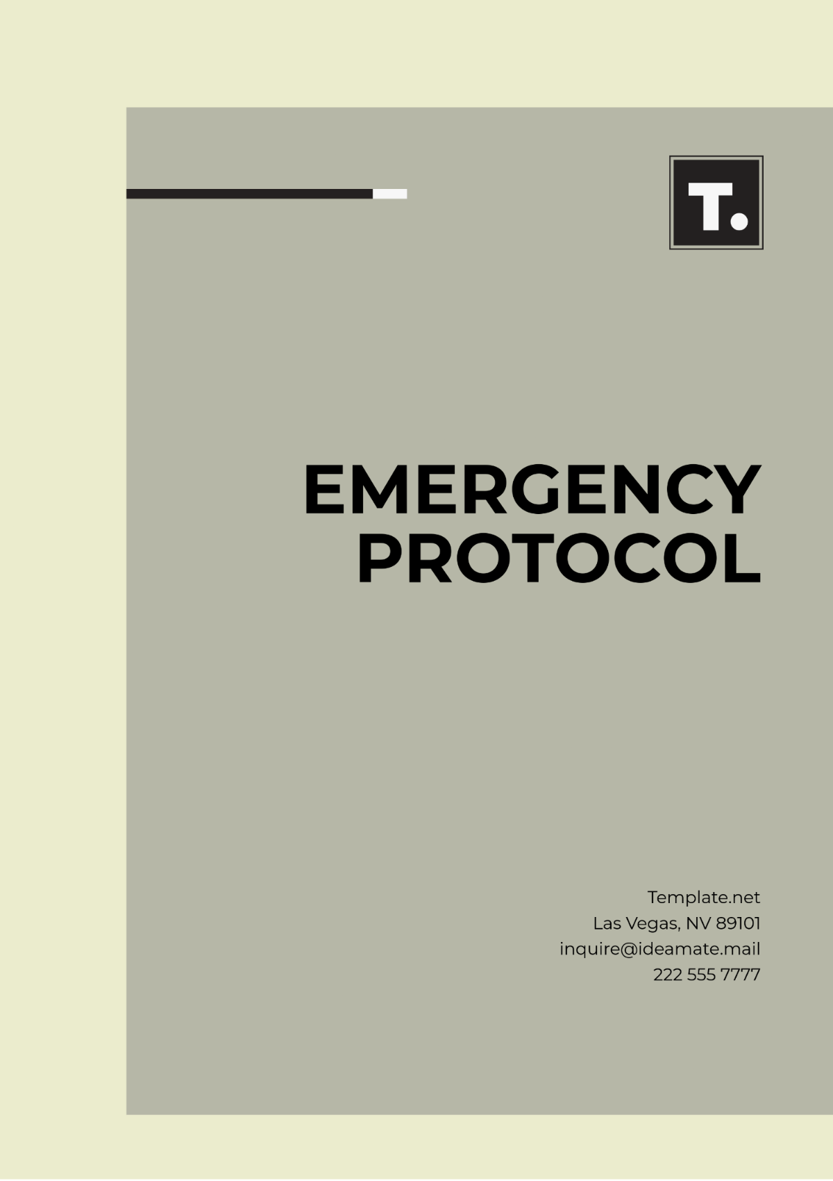 Printable Emergency Protocol Template - Edit Online & Download