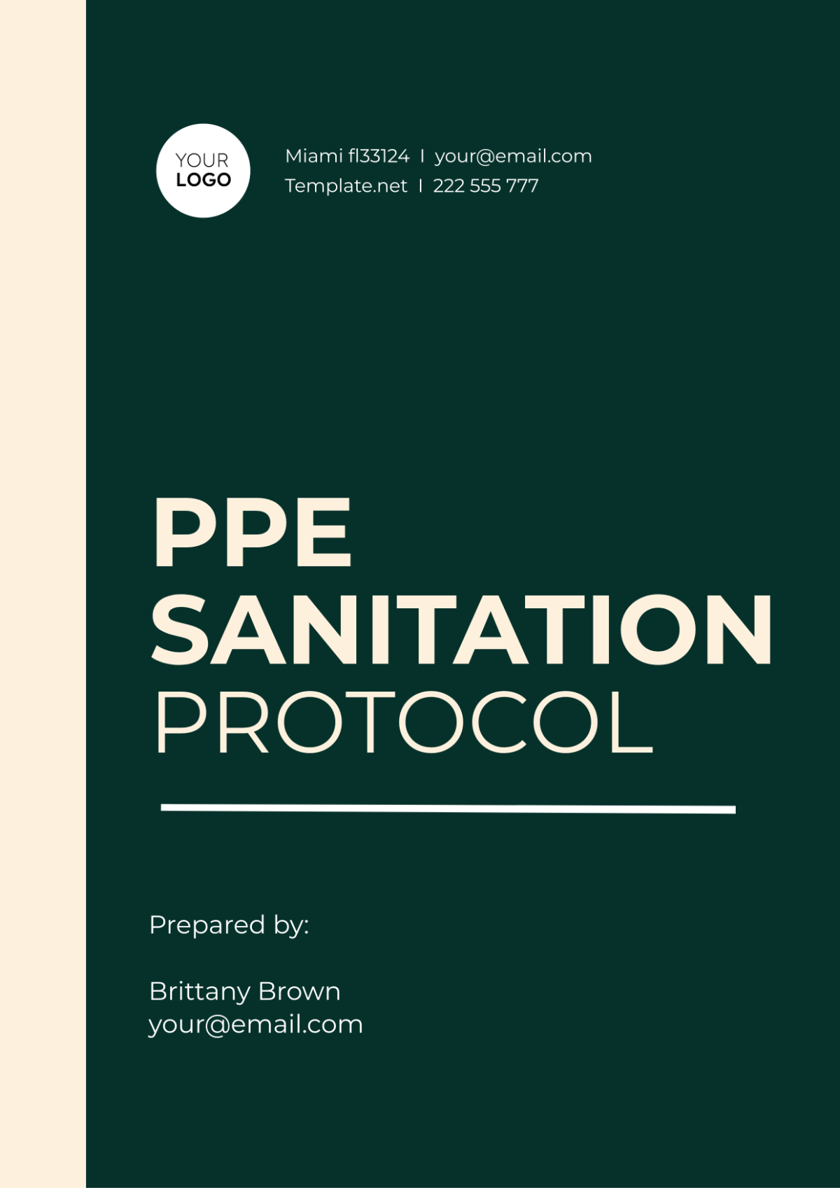 PPE Sanitation Protocol Template - Edit Online & Download