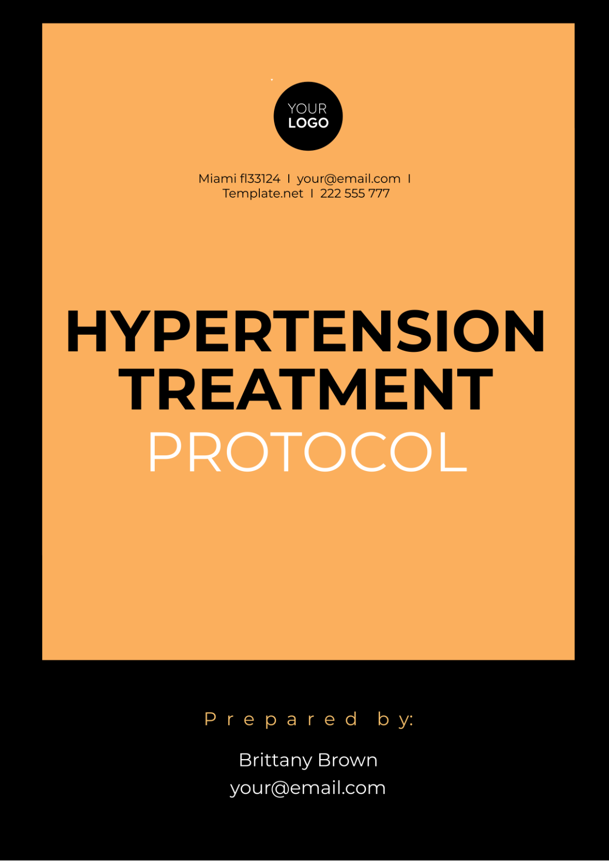 Hypertension Treatment Protocol Template