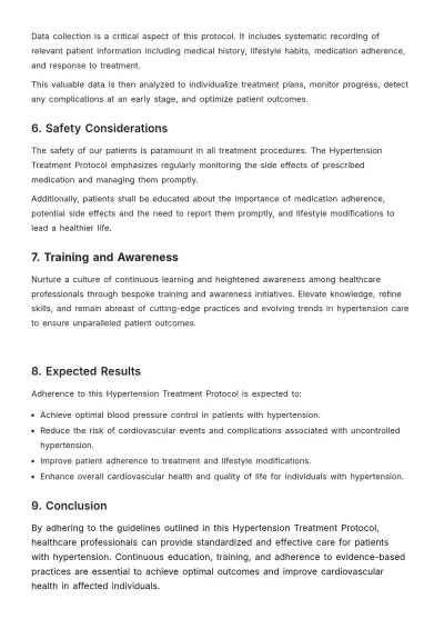 Free Hypertension Treatment Protocol Template to Edit Online
