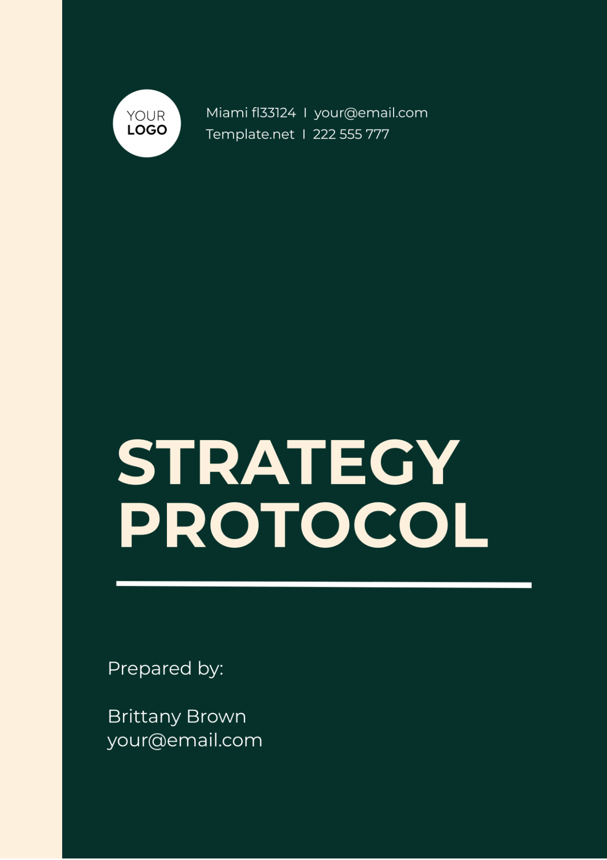 Strategy Protocol Template
