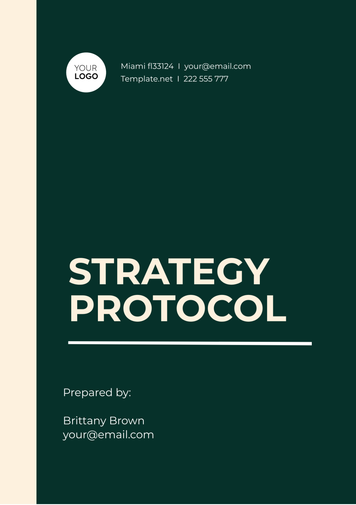 Strategy Protocol Template - Edit Online & Download